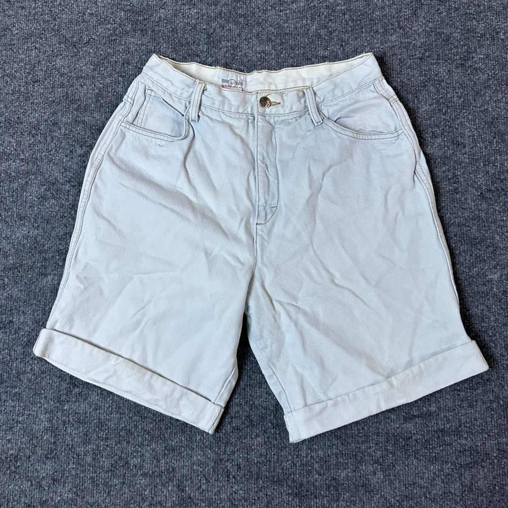 Denim Republic Shorts Womens Size 13/14 Light Wash High Waisted Cuffed Denim Mom